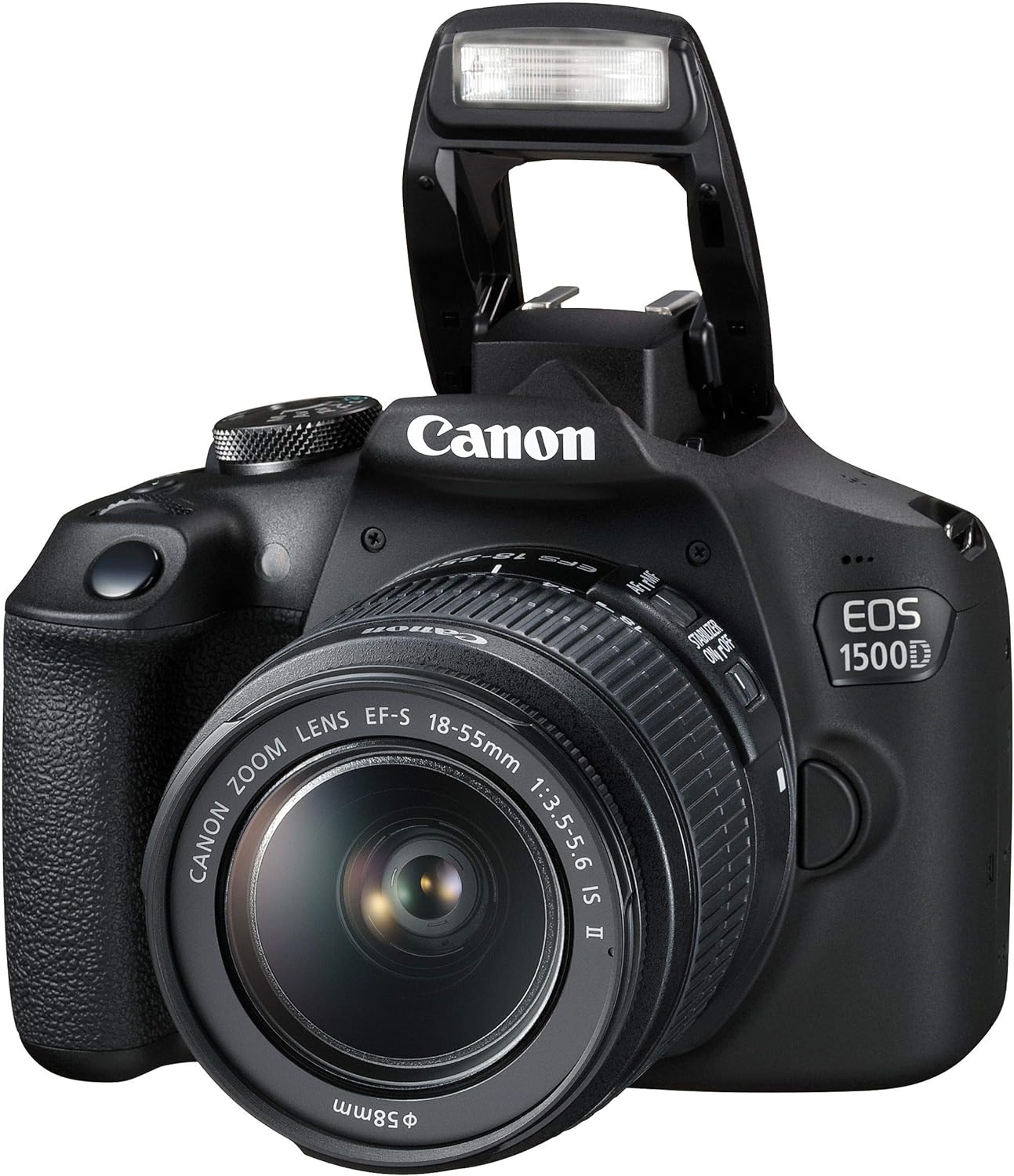 Canon EOS 1500D 24.1 Digital SLR Camera (Black) with EF S18-55 is II Lens