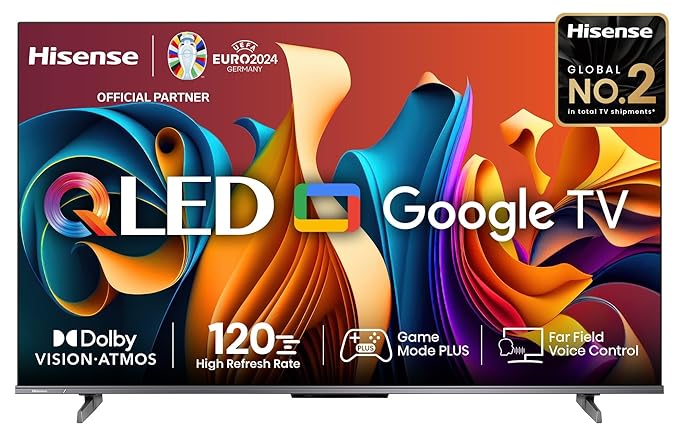 Hisense 126 cm (50 inches) Q6N Series 4K Ultra HD Smart Google QLED TV (Grey)