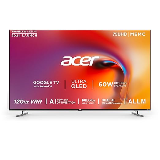 Acer 215 cm (85 inches) Super Series 4K Ultra HD Smart QLED Google TV