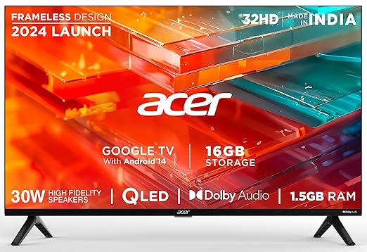 Acer 80 cm (32 inches) V Pro Series HD Ready Smart QLED Google TV