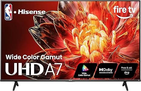 Hisense 43" Class A7 Series (2025 Model) 4K UHD Smart Fire TV