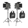 NEEWER 2 Pack Bi Color 660 LED Video Light and Stand Kit